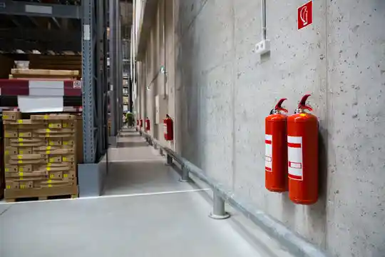 fex-warehouse-wall tabung apar di gudang