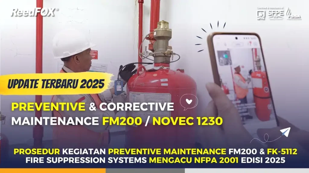 kegiatan jasa preventive maintenance fm200 dan service novec 1230 clean agent gas fire suppression systems
