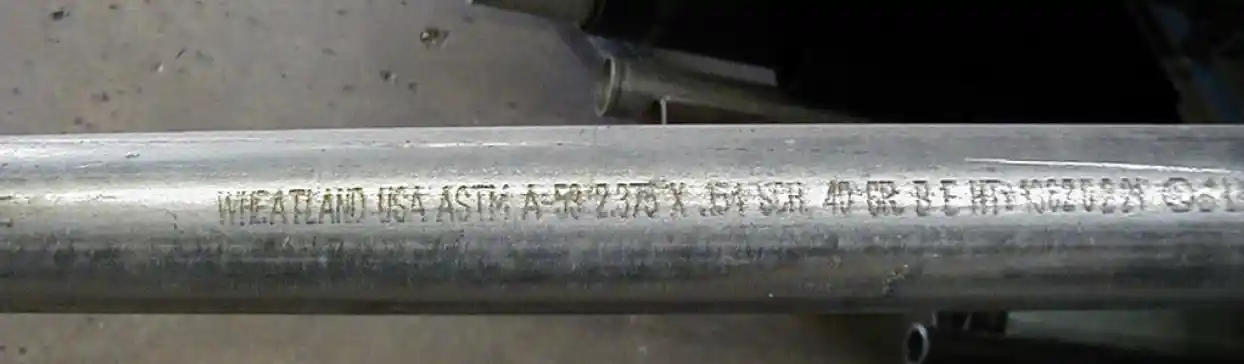 Stensil label marking instalasi pipa fire suppression systems