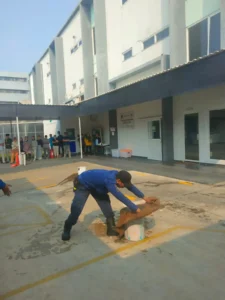 Giat Sosialisasi Demo Tata Cara Penggunaan APAR dan Pencegahan Kebakaran di PT Natura Karunia Agung