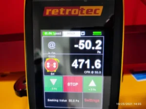 Pengujian Door Fan Test (Room Integrity Testing / Blower Door) di ruang Server PT Softex Indonesia yang berlokasi di Sidoarjo, Jawa Timur.