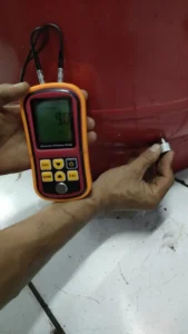Proses hydrotest tabung FM200 milik Holcim
