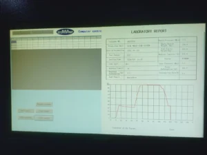 screenshoot laboratory report hydrotest tabung FM200 Holcim
