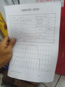 laboratory report hydrotest tabung FM200 Holcim
