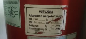 label catatan inspeksi tabung