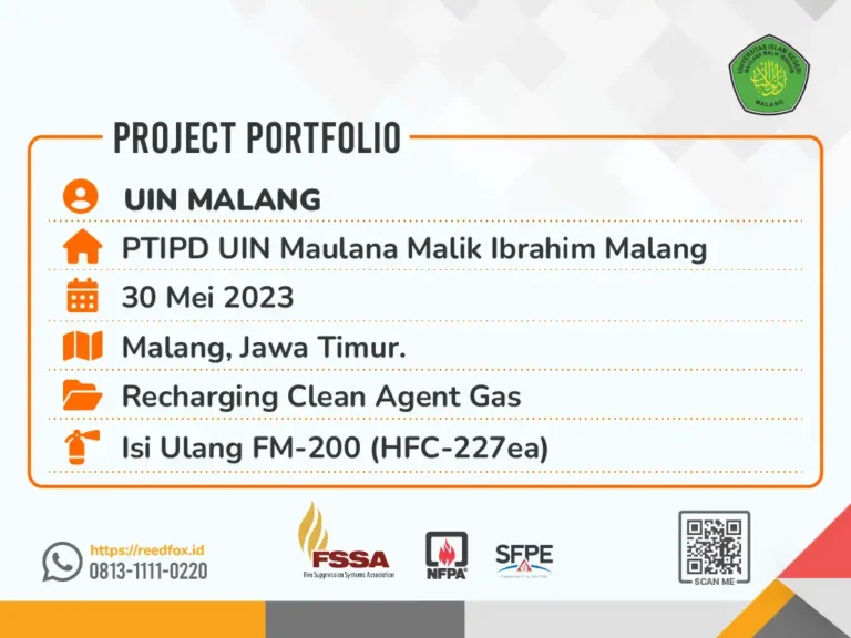 cover portfolio isi ulang fm200 uin malang