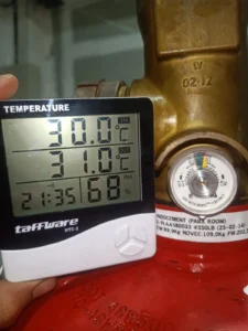 Pressure vs temperatur refill Novec-1230 Indocement