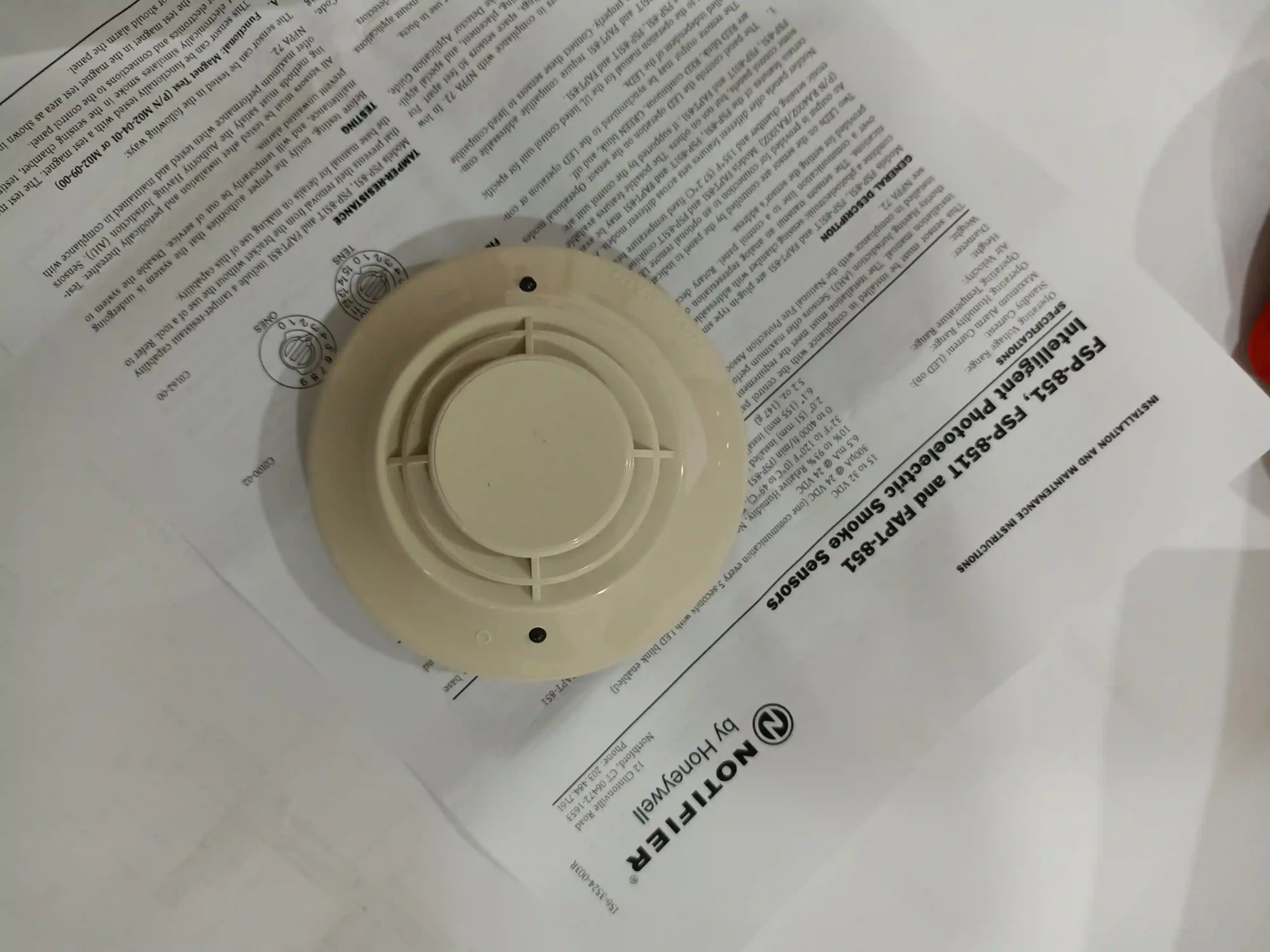 intelligent fsp-851 notifier smoke detector addressable