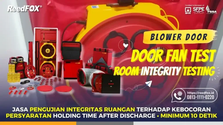 Door fan test blower door room integrity testing fm200 novec fluoro-k fk-5112 fire suppression systems inert gas