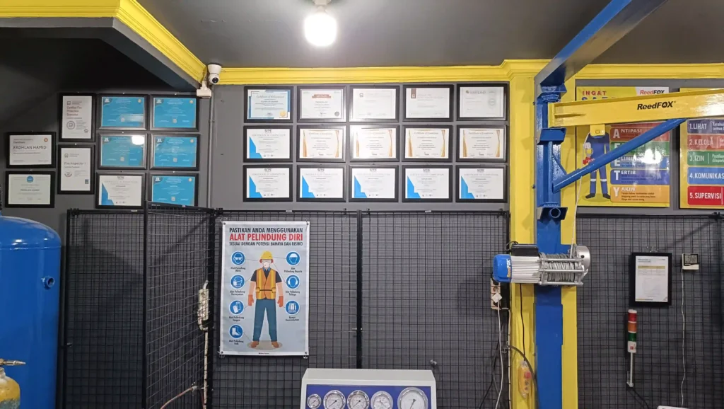 Fasilitas workshop refill FM200 HFC-227ea dan Novec FK5112 terlengkap se Indonesia untuk jasa pengisian ulang tabung clean agent gas fire suppression systems